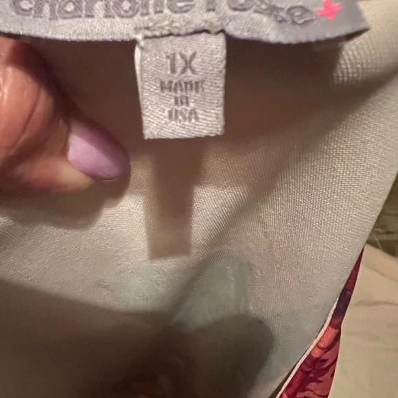 Charlotte Russe 1X Plus size one shoulder floral ruffle dress. - Picture 4 of 4